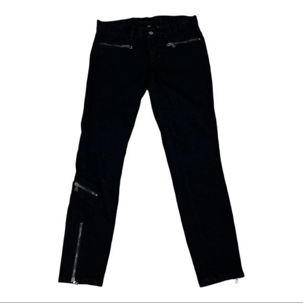 Ralph Lauren 400 Black Skinny Mid-Rise Jeans Size 28